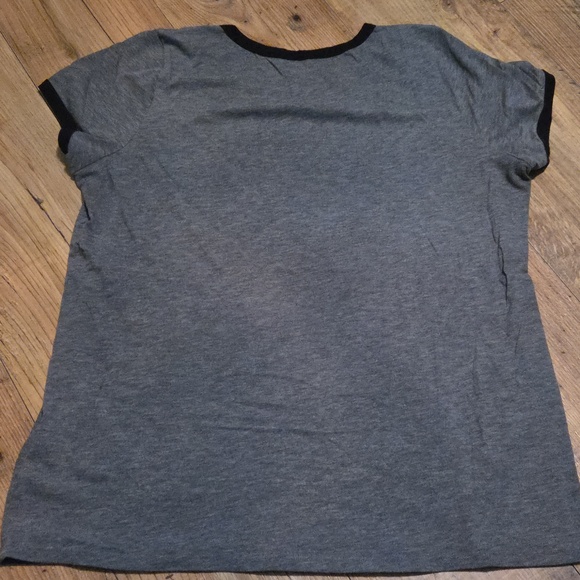 torrid | Tattoo Print Classic Fit Ringer Tee - Heather Grey - Picture 9 of 10